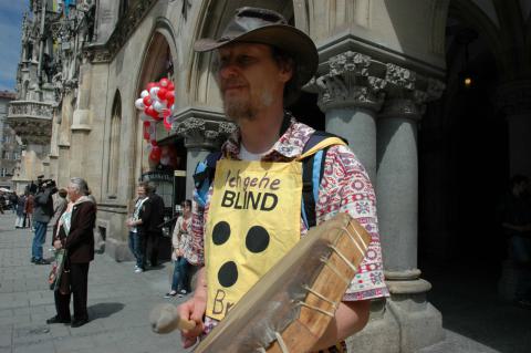 Bild: "Auftritt" auf dem Münchner Marienplatz